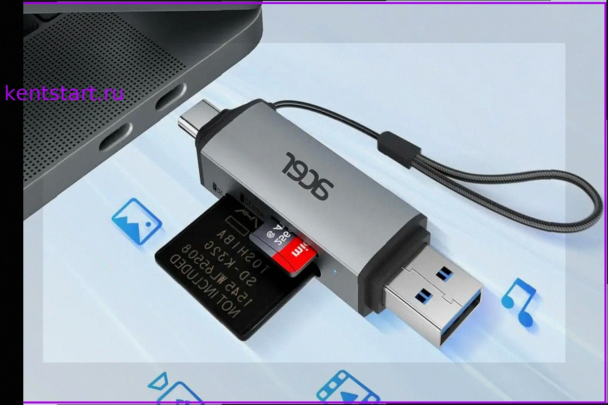 Универсальный картридер Acer с двумя USB-разъемами для всех ваших устройств