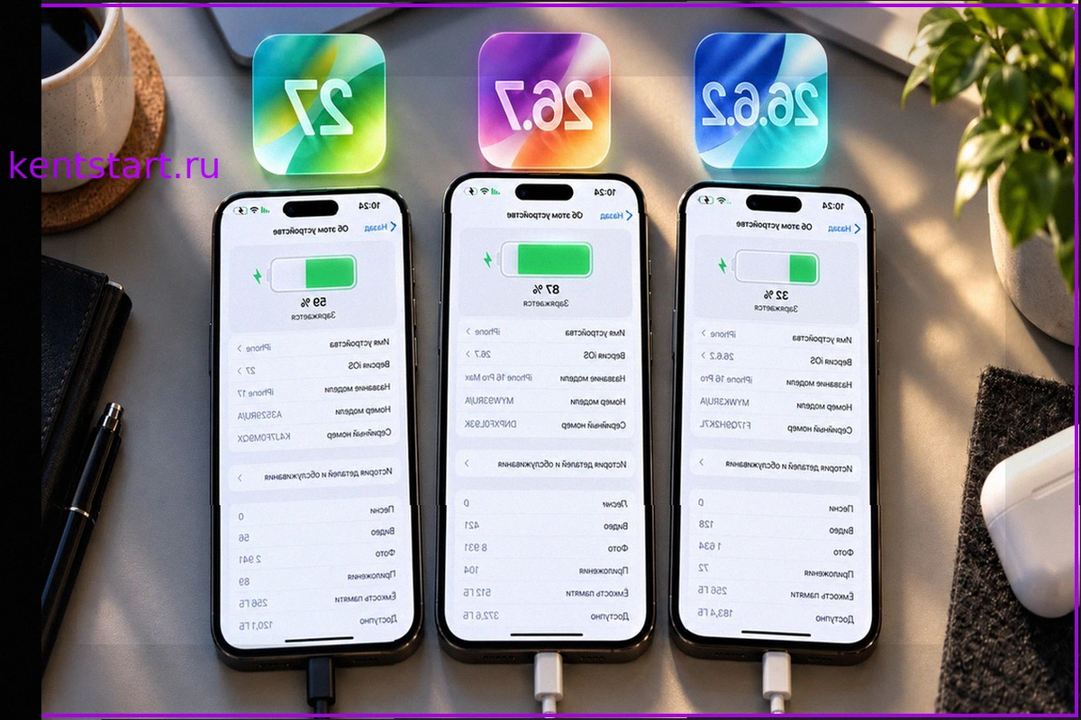 Автономность iPhone на iOS 27: сравнение с iOS 26.7 и 26.6.2