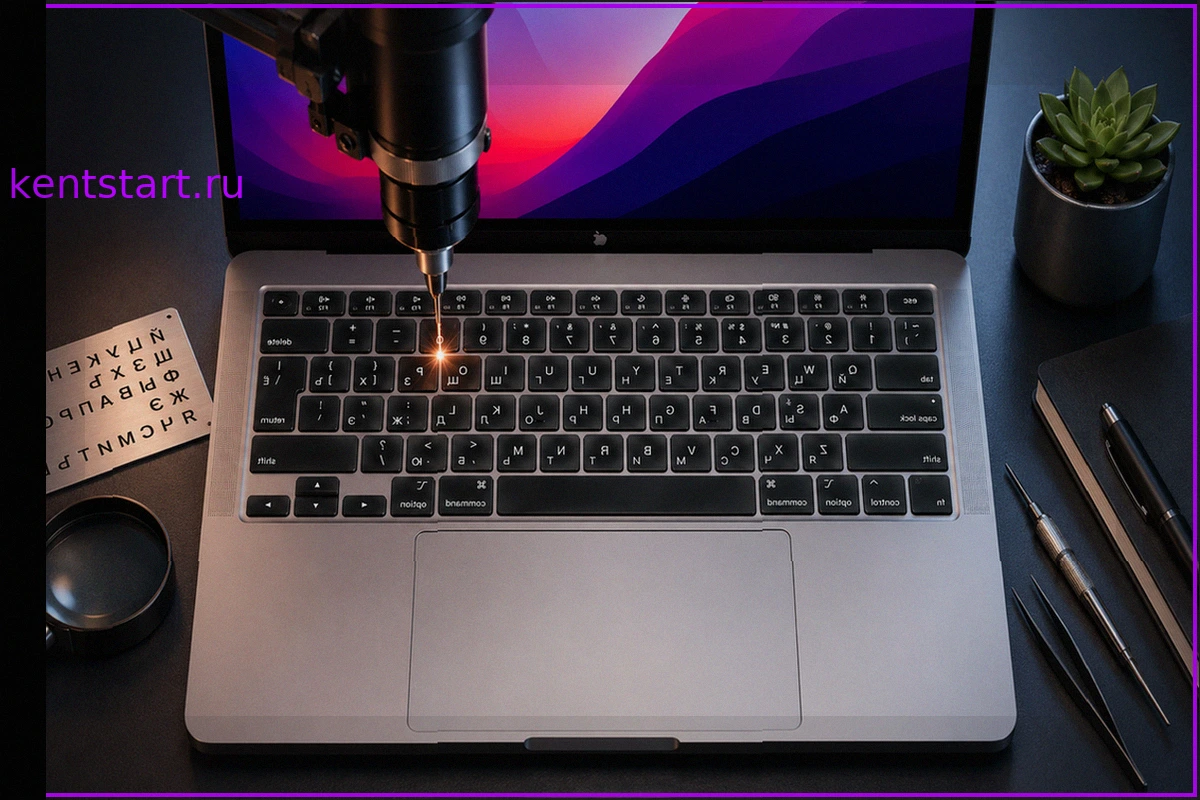 Лазерная гравировка русских букв на клавиатуре MacBook: Опасения и реальность